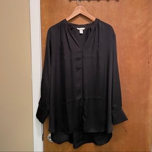 Size 18 H&M silky black top
